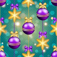 New Year pattern with ball Christmas wallpaper N4