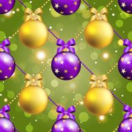 New Year pattern with ball Christmas wallpaper N5