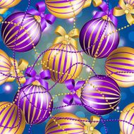 New Year pattern with ball Christmas wallpaper N8