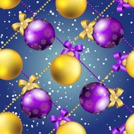 New Year pattern with ball Christmas wallpaper N9