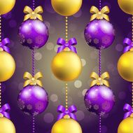 New Year pattern with ball Christmas wallpaper N10