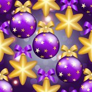 New Year pattern with ball Christmas wallpaper N11