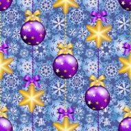 New Year pattern with ball Christmas wallpaper N12