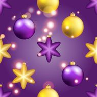 New Year pattern with ball Christmas wallpaper N23