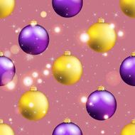 New Year pattern with ball Christmas wallpaper N24