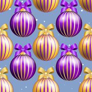 New Year pattern with ball Christmas wallpaper N27