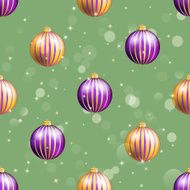 New Year pattern with ball Christmas wallpaper N28