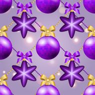 New Year pattern with ball Christmas wallpaper N35