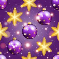 New Year pattern with ball Christmas wallpaper N36