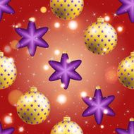 New Year pattern with ball Christmas wallpaper N37