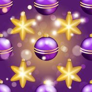 New Year pattern with ball Christmas wallpaper N39