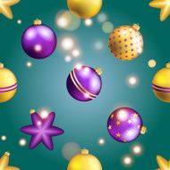 New Year pattern with ball Christmas wallpaper N42