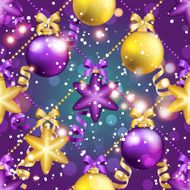 New Year pattern with ball Christmas wallpaper N43
