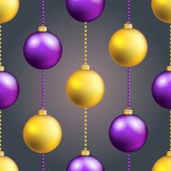 New Year pattern with ball Christmas wallpaper N44