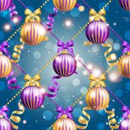New Year pattern with ball Christmas wallpaper N47