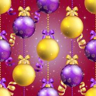 New Year pattern with ball Christmas wallpaper N48