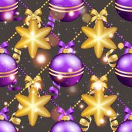 New Year pattern with ball Christmas wallpaper N51