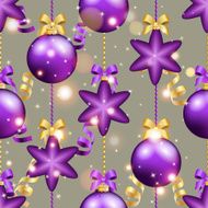 New Year pattern with ball Christmas wallpaper N52