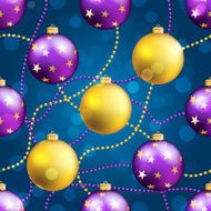 New Year pattern with ball Christmas wallpaper N53