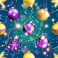New Year pattern with ball Christmas wallpaper N55