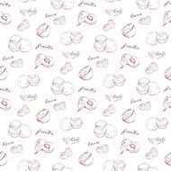 scetch pattern fruit