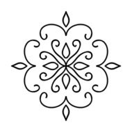 Isolated Abstract Floral pattern on white background N10