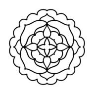 Isolated Abstract Floral pattern on white background N14