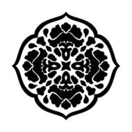 Isolated Abstract Floral pattern on white background N16