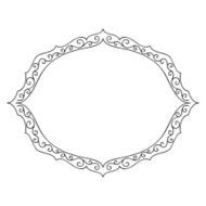 Isolated Abstract Floral pattern on white background N32