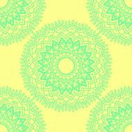 Mandala pattern design template Vintage ethnic background frame N19