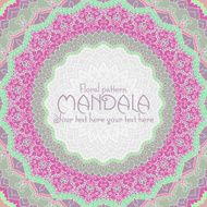 Mandala pattern design template Vintage ethnic background frame N20