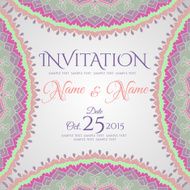 Mandala pattern design template Vintage ethnic background frame N22