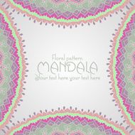 Mandala pattern design template Vintage ethnic background frame N23
