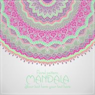Mandala pattern design template Vintage ethnic background frame N24