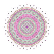 Isolated mandala pattern Vintage ethnic background frame N19