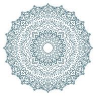 Isolated mandala pattern Vintage ethnic background frame N22