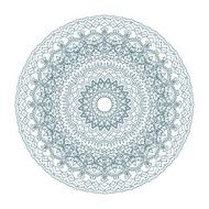 Isolated mandala pattern Vintage ethnic background frame N24