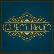 Luxury calligraphic vintage frame with beautiful pattern Elegant logo design N2