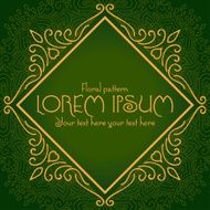 Luxury calligraphic vintage frame with beautiful pattern Elegant logo design N4