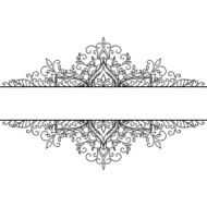 Isolated Abstract Floral pattern on white background N44