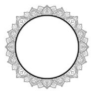 Isolated Abstract Floral pattern on white background N45