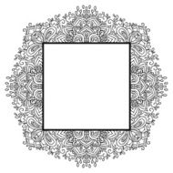 Isolated Abstract Floral pattern on white background N46