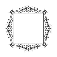 Isolated Abstract Floral pattern on white background N49