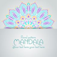Mandala pattern design template Vintage ethnic background frame N36