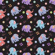 Seamless elephant kids pattern N5