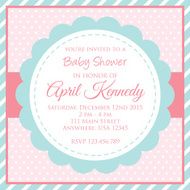 Baby shower invitation card N18