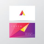 business card design template with colorful abstract pattern N2