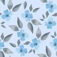 Blossom Watercolor floral background Seamless pattern 02 N2