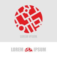 Logo ball segments Emblem business template for organization