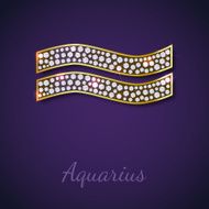 Golden Aquarius zodiac signs